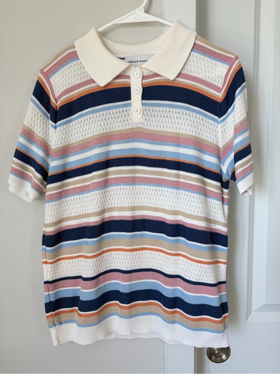 Alfred Dunner Tops - Vintage Alfred Dunner Knit Polo Shirt Size Medium Grandpacore Grannycore Blue